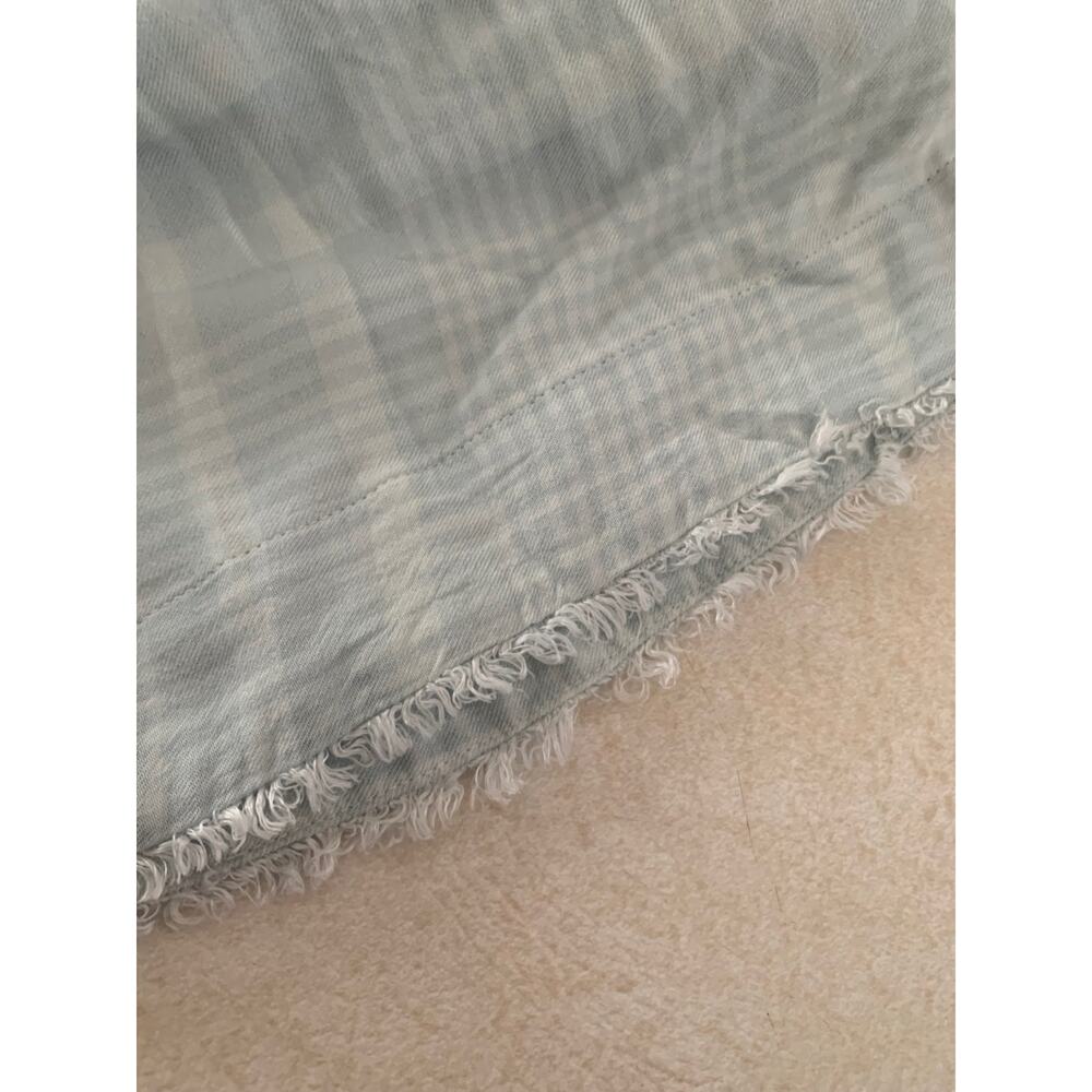 Cloth & stone womens large blue plaid dress shift sleeveless white - Picture 7 of 9